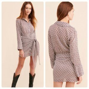 NWT Free People Rillo Cotton Mini Shirtdress, XS